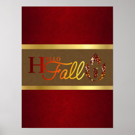 hallo herfst Unitair universeel Poster