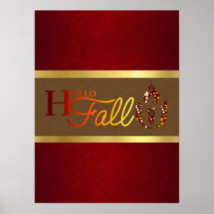 hallo herfst Unitair universeel Poster