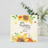 Hallo Herfst Vakantiekaart Feestdagenkaart (Staand voorkant)