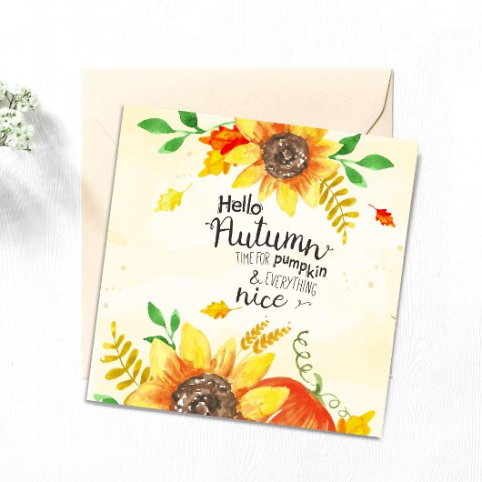 Hallo Herfst Vakantiekaart Feestdagenkaart