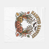 Hallo Herfst Vibes Pompoen Fleece Deken (Voorkant (Horizontaal))