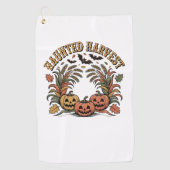 Hallo Herfst Vibes Pompoen Golfhanddoek (Voorkant)