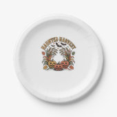 Hallo Herfst Vibes Pompoen Papieren Bordje (Voorkant)