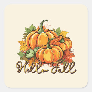 hallo Herfst Vierkante Sticker