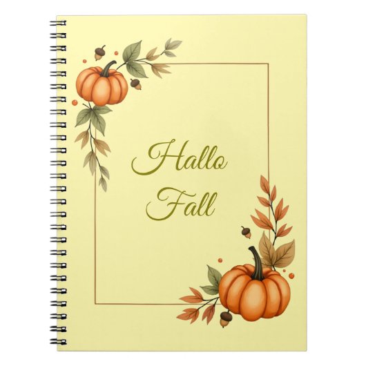 Hallo Herfst Waterverf Gezellig Notitieboek (Voorkant)