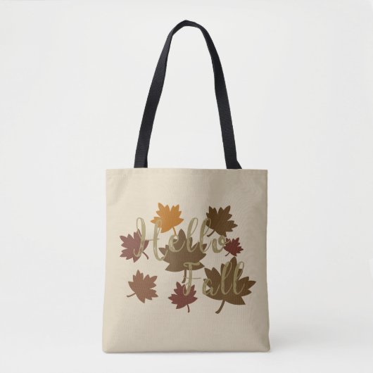 Hallo Herfst waterverf Herfst vertrekt in oktober Tote Bag (Voorkant)