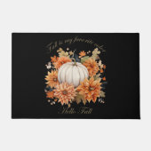 Hallo Herfst waterverf wilde bloemen herfstbladere Deurmat (Voorkant)