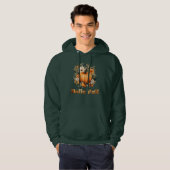 Hallo Herfst waterverf wilde bloemen herfstbladere Hoodie (Voorkant volledig)