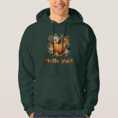 Hallo Herfst waterverf wilde bloemen herfstbladere Hoodie (Voorkant)