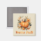 Hallo Herfst waterverf wilde bloemen herfstbladere Magneet (Voorkant / Achterkant)