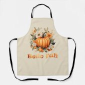 Hallo Herfst waterverf wilde bloemen herfstbladere Schort (Voorkant)