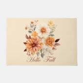 Hallo herfst Waterverf wilde bloemen verlaat herfs Deurmat (Voorkant)