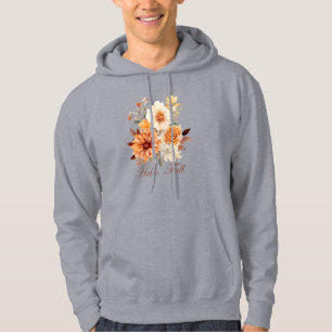 Hallo herfst Waterverf wilde bloemen verlaat herfs Hoodie