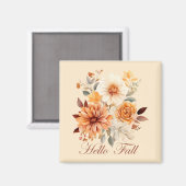 Hallo herfst Waterverf wilde bloemen verlaat herfs Magneet (Voorkant / Achterkant)