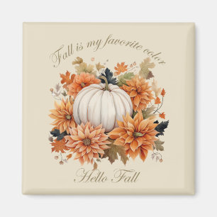 Hallo herfst Waterverf wilde bloemen verlaat herfs Magneet