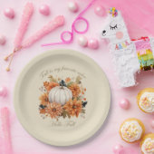 Hallo herfst waterverf wilde bloemen verlaat herfs papieren bordje (Feest)