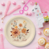 Hallo herfst Waterverf wilde bloemen verlaat herfs Papieren Bordje (Feest)