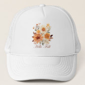 Hallo herfst Waterverf wilde bloemen verlaat herfs Trucker Pet (Voorkant)