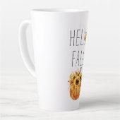 hallo Herfst Waterverf Zonnebloemen en pompoen Latte Mok (Linkerhoek)