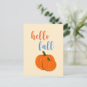 Hallo Herfst Wenskaart Feestdagenkaart (Staand voorkant)