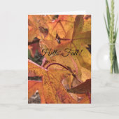 "Hallo Herfst!" Wenskaart Kaart (Voorkant)