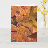 "Hallo Herfst!" Wenskaart Kaart (Gele Bloem)