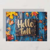 Hallo Herfst wenskaart met bloemen Kaart (Voorkant / Achterkant)