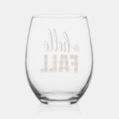 hallo Herfst Wijnglas Zonder Voet (Achterkant)