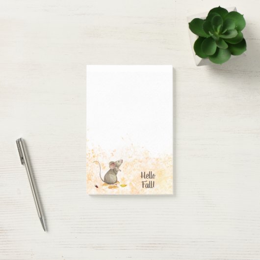 hallo Herfst Woodland Mouse Post-it® Notes (Kantoor)
