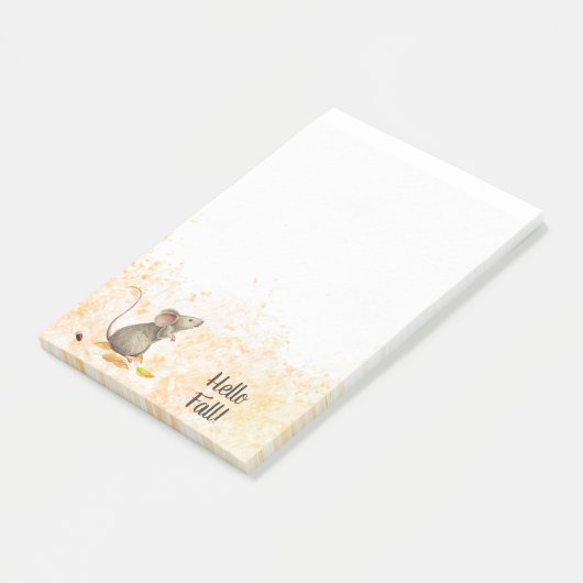hallo Herfst Woodland Mouse Post-it® Notes (Schuin)