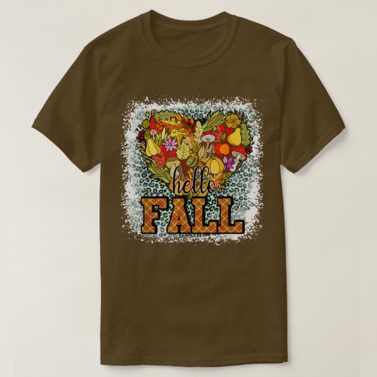 hallo Herfst Yall Pumpkin Heart Autumn Thanksgivin T-shirt (Design voorkant)