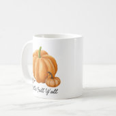 Hallo Herfst Y'all Pumpkin Spice Cozy Autumn Koffiemok (Voorkant links)