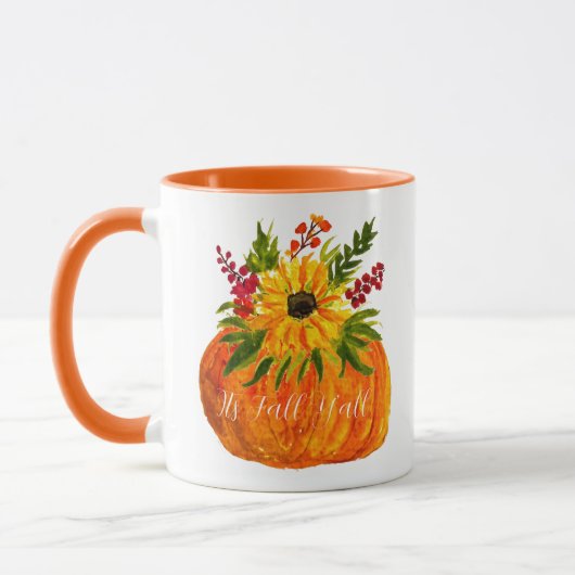 Hallo Herfst Zonnebloemen Pompoen Herfst Rustiek Mok (Links)
