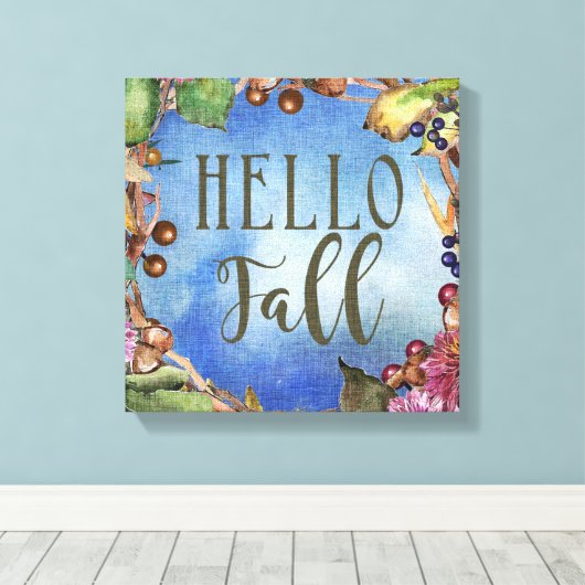 hallo Herfst | Zuren, lederen, leder Canvas Afdruk (Insitu (Houten vloer))