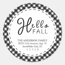 hallo Herfst | Zwarte en witte buffels Thanksgivin Ronde Sticker