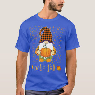 hallo Herfsten Funny Cute Gnome Holding Pumpkin A T-shirt