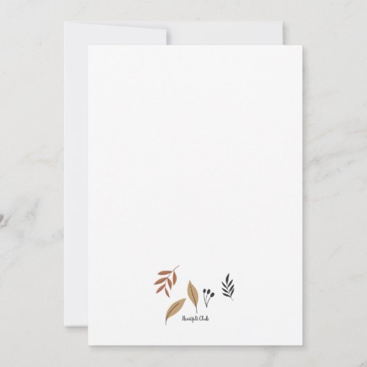 Hallo Herfstfeest Kaart (Achterkant)