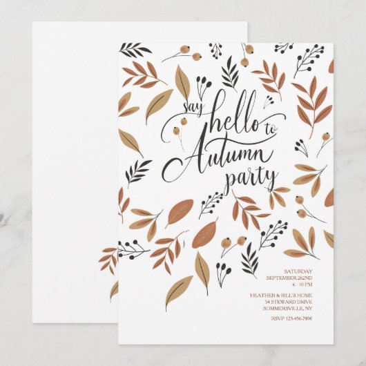 Hallo Herfstfeest Kaart (Voorkant / Achterkant)