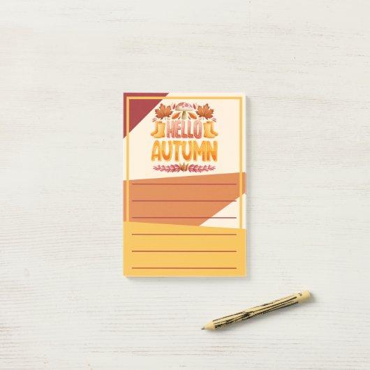 hallo herfstnota's post-it® notes (Op bureau)