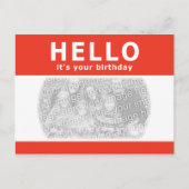 hallo, het is jouw verjaardag! briefkaart (Voorkant)