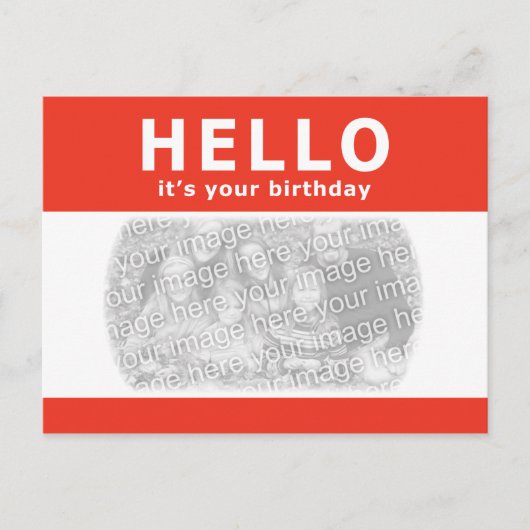 hallo, het is jouw verjaardag! briefkaart (Voorkant)