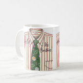 Hallo Het Is Kerstmis Overhemd en Das Koffiemok (Voorkant links)