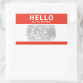 hallo, het is mijn verjaardag! rechthoekige sticker (Tas)