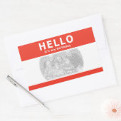 hallo, het is mijn verjaardag! rechthoekige sticker (Envelop)