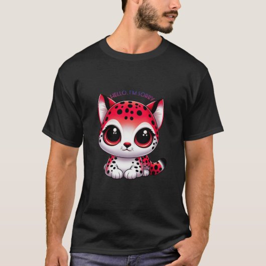 Hallo Het spijt me Basic Dark T-Shirt (Voorkant)
