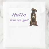Hallo Hi Boxer Puppy Hondengroet Sticker (Tas)