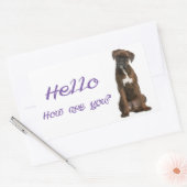 Hallo Hi Boxer Puppy Hondengroet Sticker (Envelop)