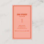 Hallo Hi Casual Rood & Roze Typografie Retro Visitekaartje (Achterkant)