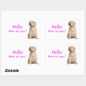 Hallo Hi Labrador Retriever Puppy Dog Stickers (Vel)