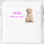 Hallo Hi Labrador Retriever Puppy Dog Stickers (Tas)